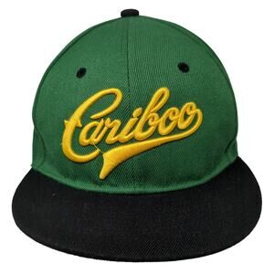Cariboo Beer Genuine Snapback Cap Green One Size Adjustable Embroidered 6 Panel